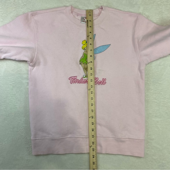 Disney Store Tinkerbell Girl Pink Embroidered Sweatshirt Pullover Size L 10/12 - Picture 6 of 7